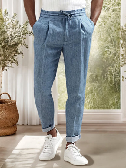 Laidback Luxe Crinkled Tapered Pants