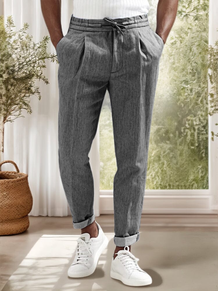 Laidback Luxe Crinkled Tapered Pants