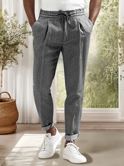 Laidback Luxe Crinkled Tapered Pants