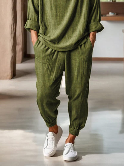 Leisure 100% Cotton Hoodie Pants Set