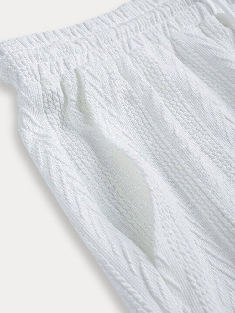 Casual Stretch Jacquard Knit 2-Piece Set