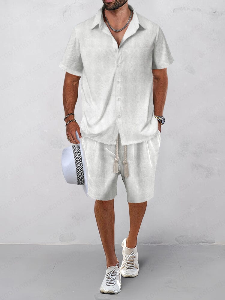 Leisure Waffle Knit 2-Piece Set