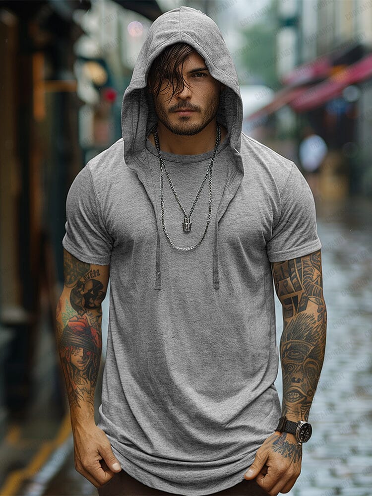 Stylish Stretchy Hooded T-Shirt