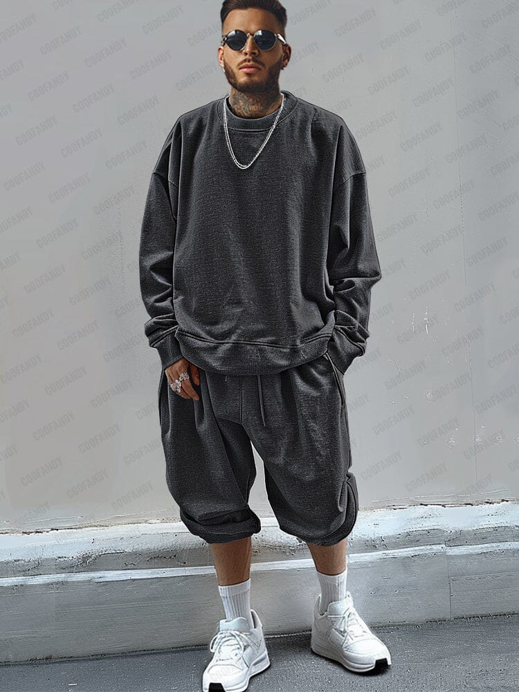 Leisure Loose 100% Cotton Sweatsuit Set
