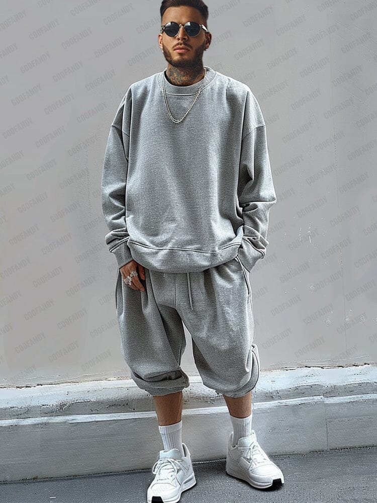 Leisure Loose 100% Cotton Sweatsuit Set