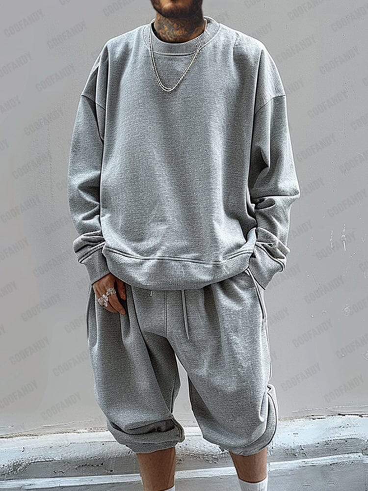 Leisure Loose 100% Cotton Sweatsuit Set