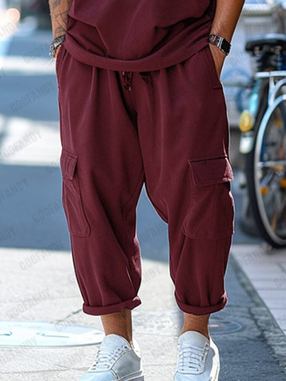 Soft Stretch T-shirt Cargo Pants Set