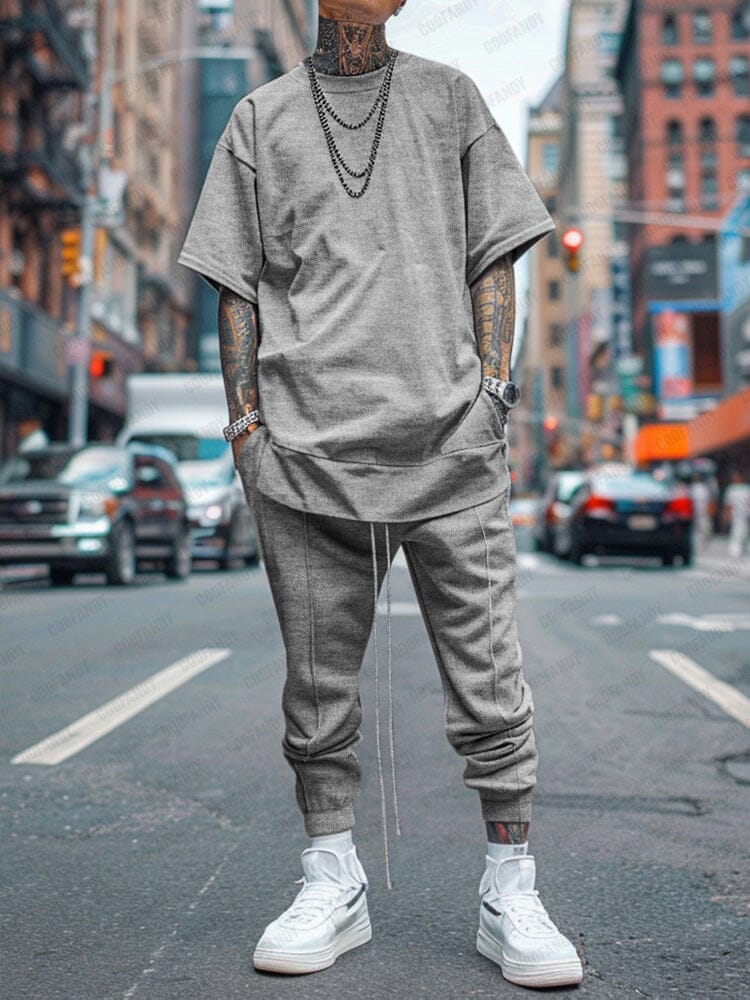 Simple Essential T-shirt Jogger Pants Set