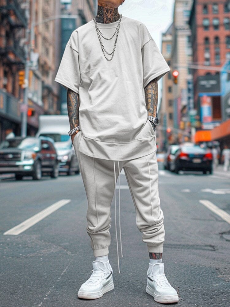 Simple Essential T-shirt Jogger Pants Set