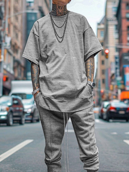Simple Essential T-shirt Jogger Pants Set