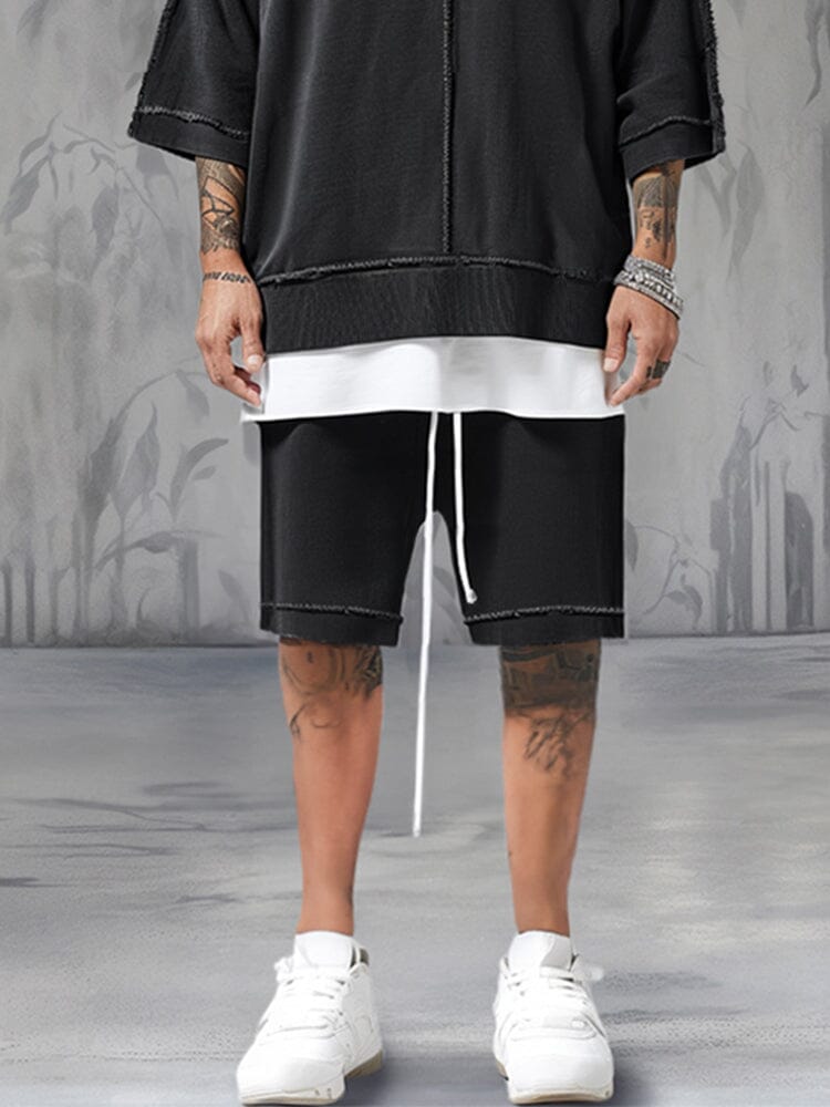 Leisure Trendy Color Block Tracksuit Set
