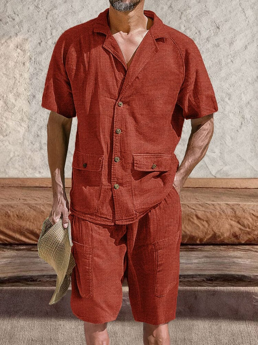 Utility 100% Cotton Shirt Set
