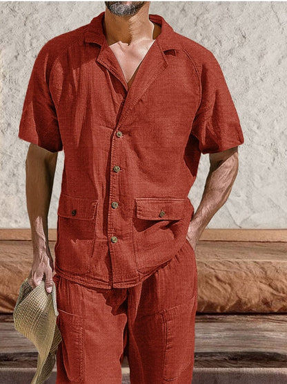 Utility 100% Cotton Shirt Set