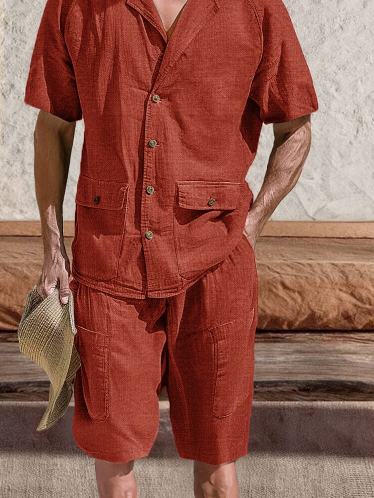 Utility 100% Cotton Shirt Set