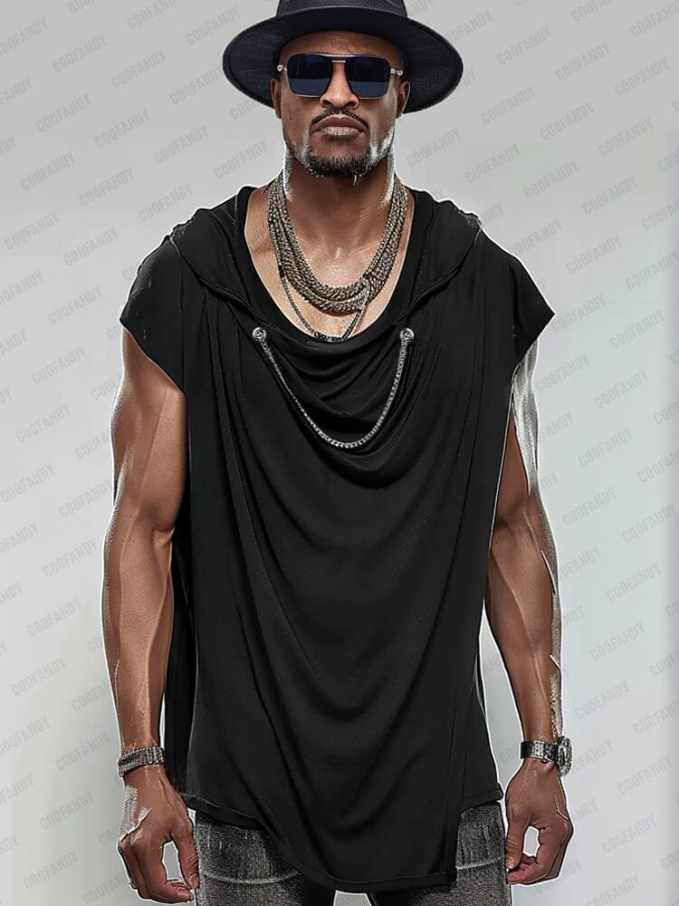 Fashion Asymmetric Hooded Top