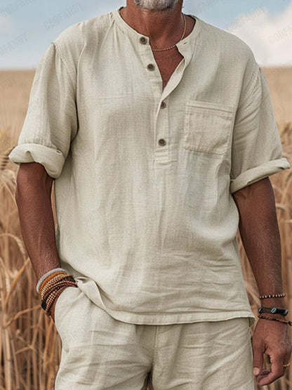Timeless Cotton Shirt Shorts Set