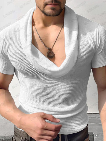 Breathable Cowl Neck Knit Top