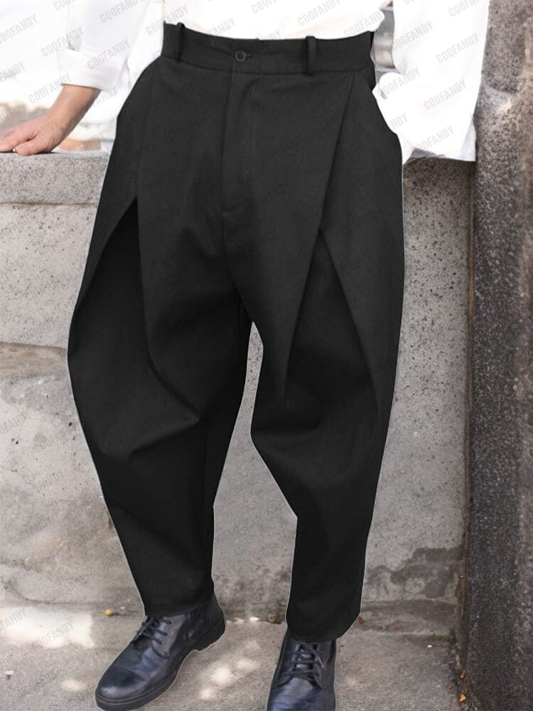 Fashion Cross Pleated Pants