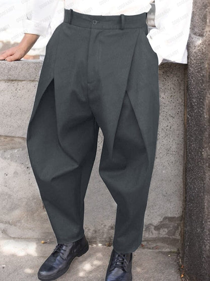 Fashion Cross Pleated Pants