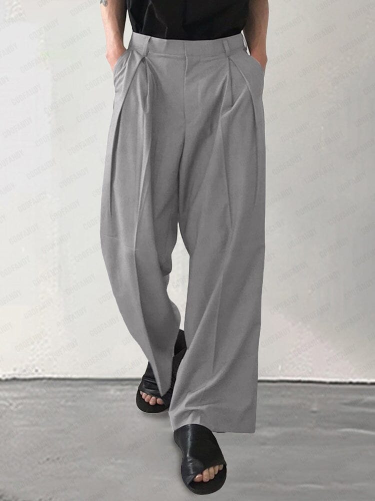 Comfy Pleated Wide Leg Slack Pants