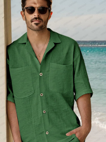 Soft 100% Cotton Pocket Shirt Set