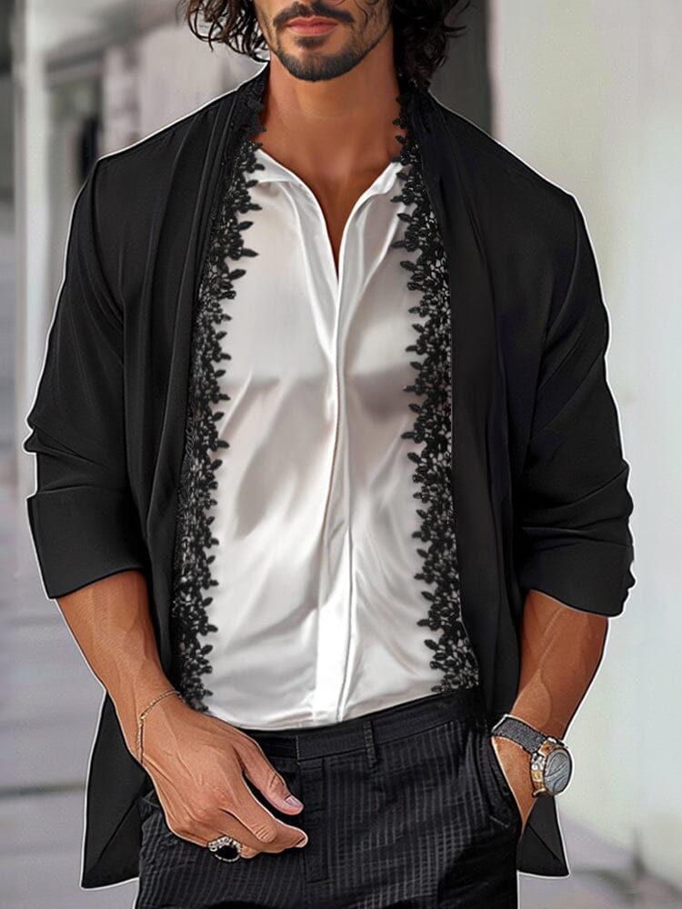 Elegant Lace Detail Blazer