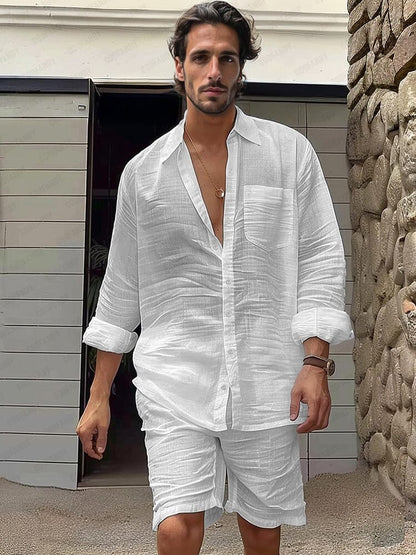 Minimalist 100% Cotton Shirt Set
