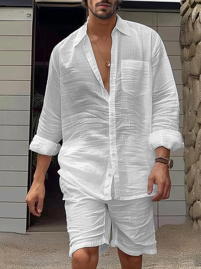 Minimalist 100% Cotton Shirt Set
