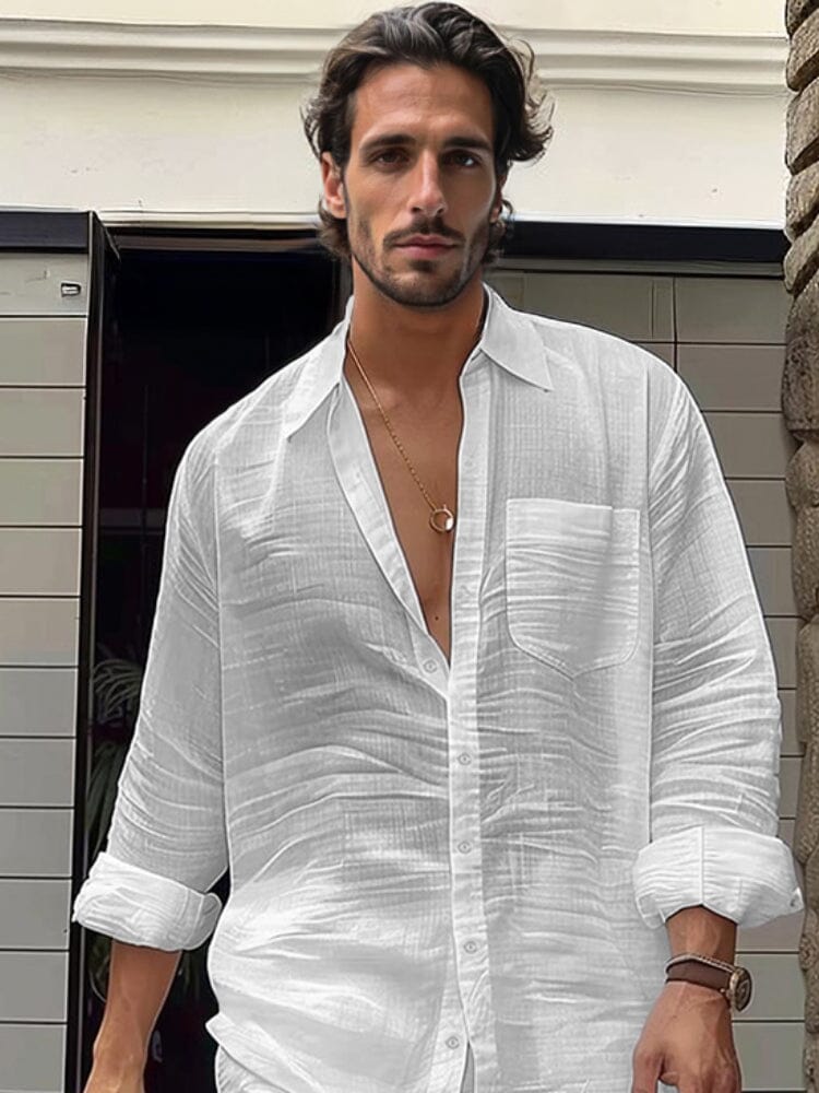 Minimalist 100% Cotton Shirt Set