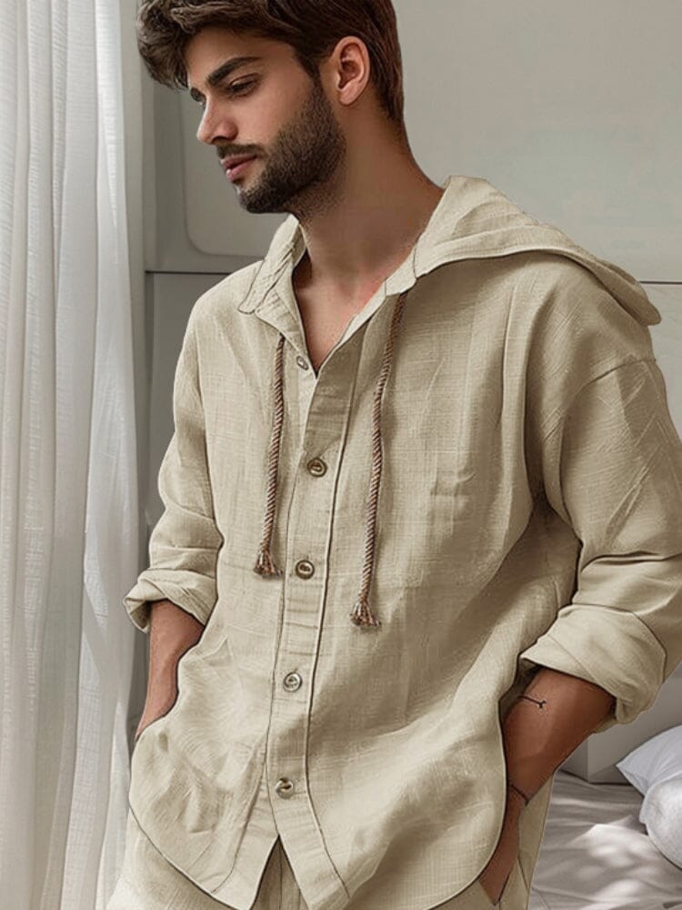 Comfy Cotton Hooded Shirt Set