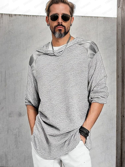Comfy Zip Shoulder Hooded Top