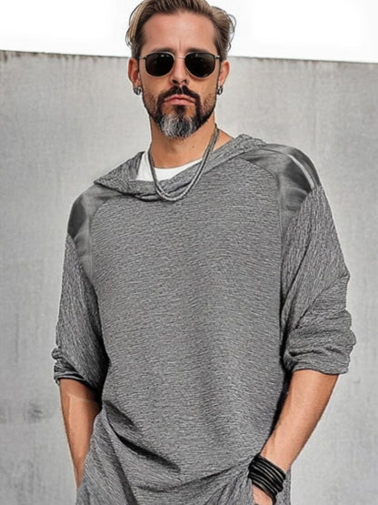 Comfy Zip Shoulder Hooded Top
