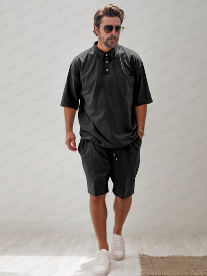 Leisure 100% Cotton Polo Shirt Set