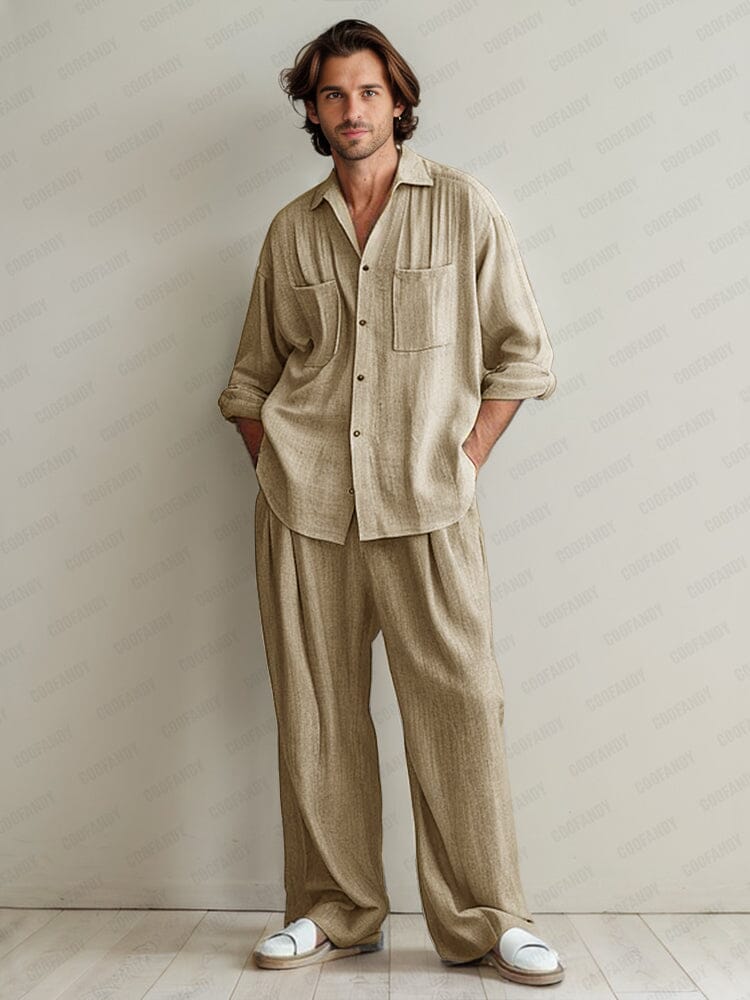 Premium Soft Linen Blend Shirt Set