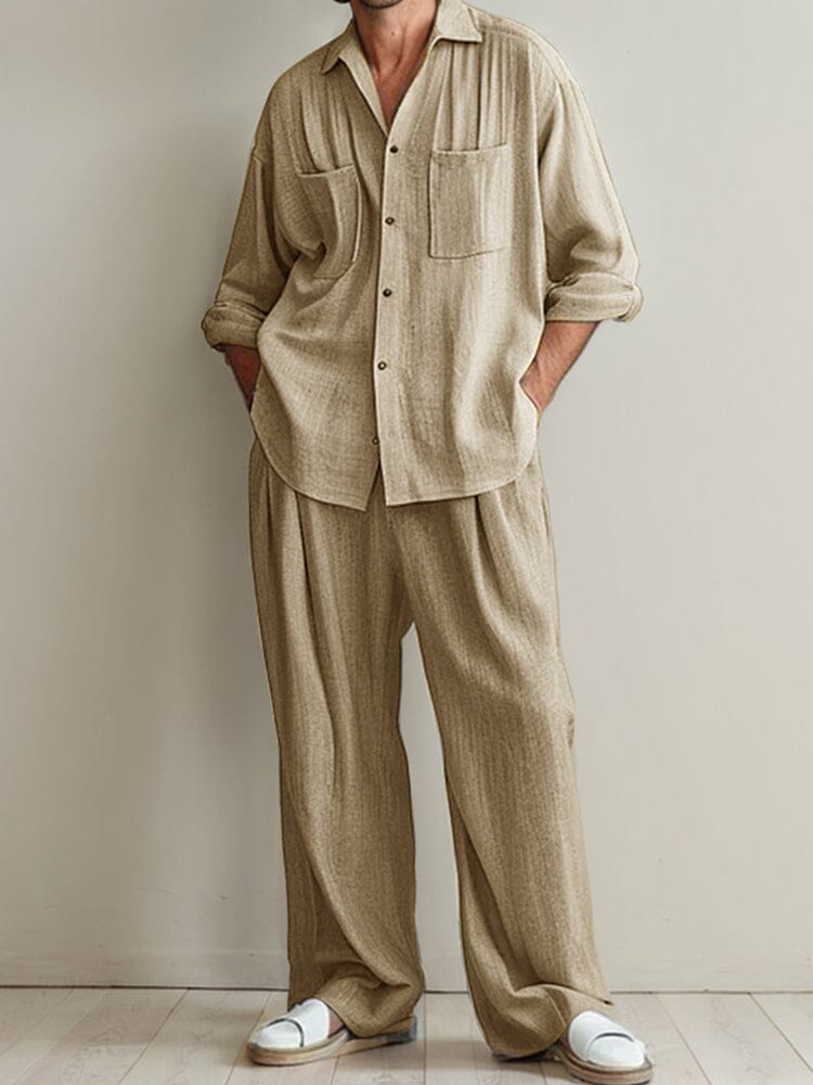 Premium Soft Linen Blend Shirt Set