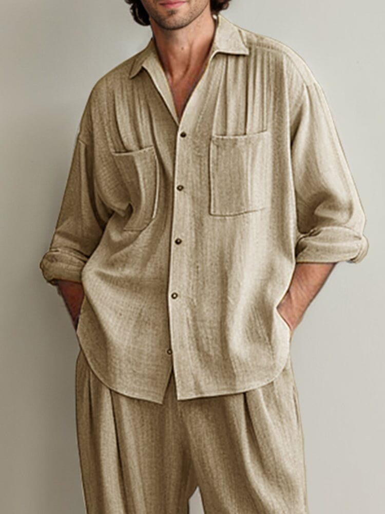 Premium Soft Linen Blend Shirt Set