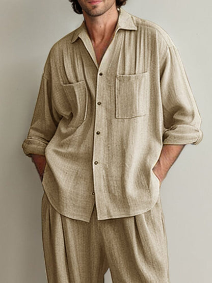 Premium Soft Linen Blend Shirt Set