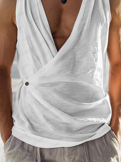 Minimalist Crossover Cotton Tank Top