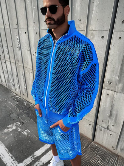 Stylish Hollow Mesh 2-Piece Set