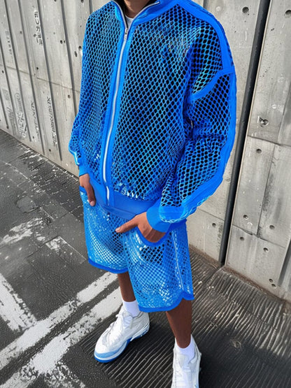 Stylish Hollow Mesh 2-Piece Set