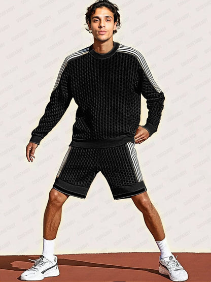 Perforated Knit Active Wear Set