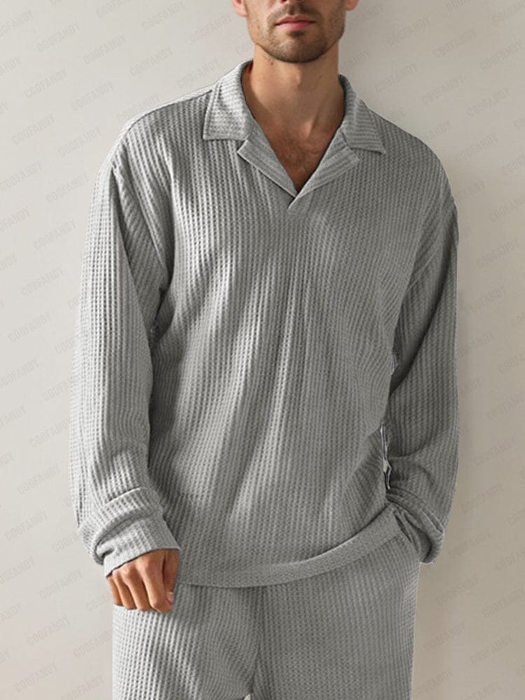 Casual Soft Waffle 2-Piece Set