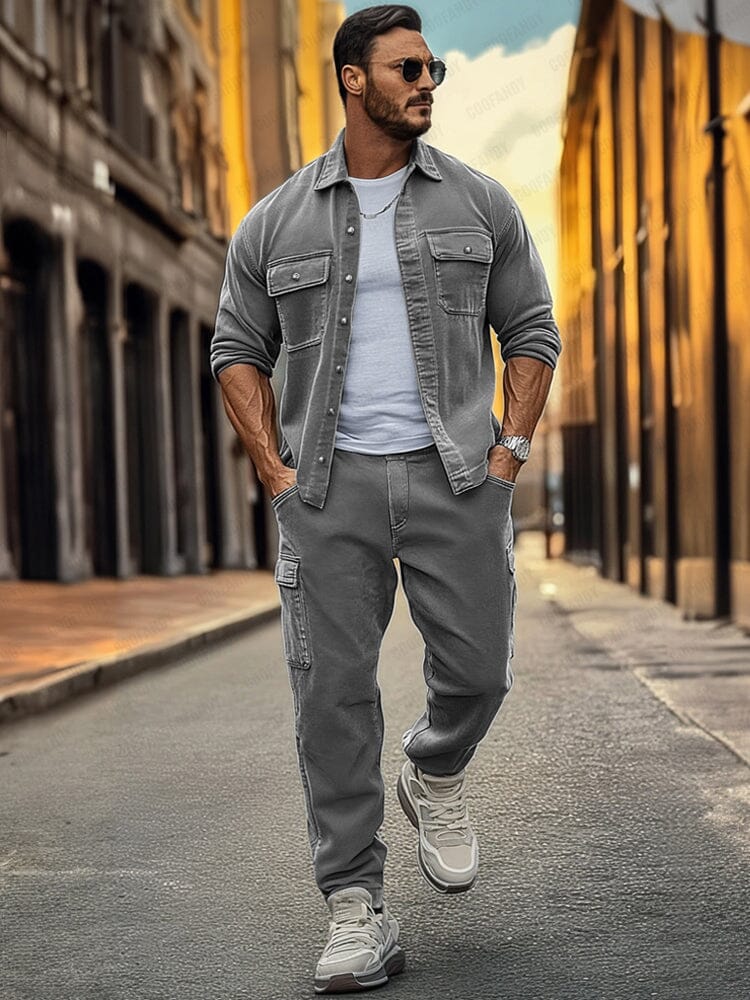 Urban Cargo Jacket Pants Set