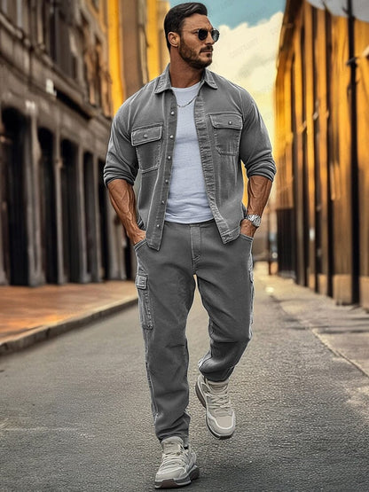 Urban Cargo Jacket Pants Set