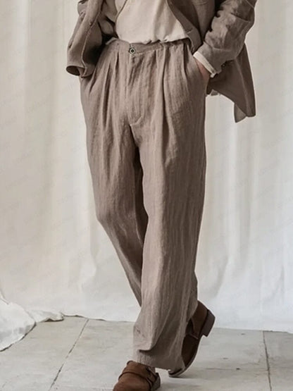 Effortless Cotton Linen Suit Set