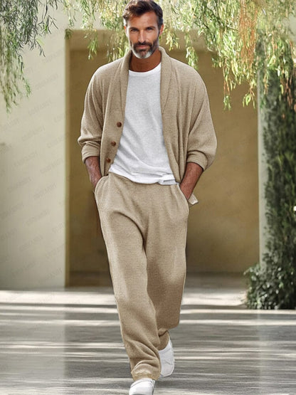 Luxe Simple Cardigan Pants Set