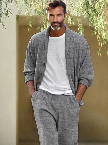 Luxe Simple Cardigan Pants Set