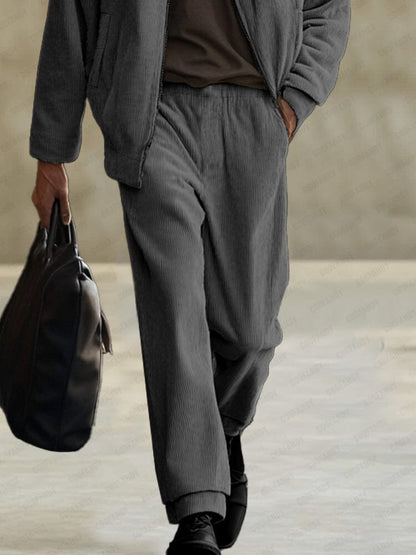 Urban Casual Twill Matching Sets