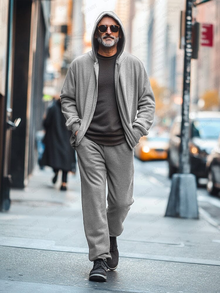 Streetwear Hooded Jacket Pants Set