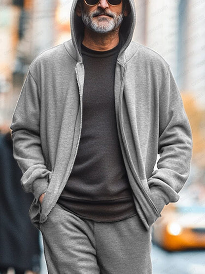 Streetwear Hooded Jacket Pants Set